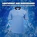 Men's Baseball Softball Umpire Shirt Short Sleeve Polo Ref Jersey Referee Gear - Sized for Chest Protector Light Blue S
