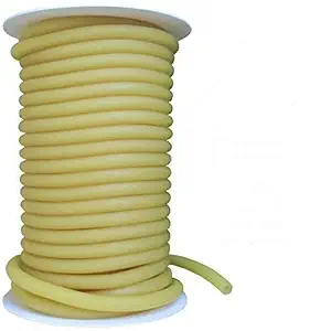 3/8in OD 1/4in ID Amber Latex Rubber Tubing ONE Continuous Piece (Select Length) (#804)