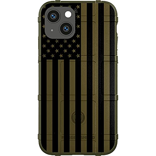 EGO TACTICAL Limited Edition Rugged Shield case Compatible with iPhone 13 Pro [6.1" Screen] Printed in The USA OD Green Subdued US Flag Reversed