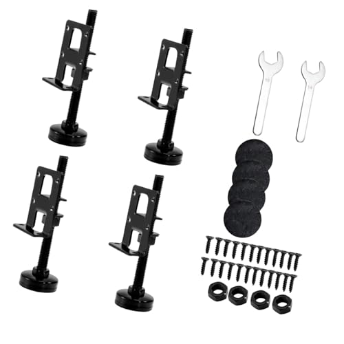 Yqqhrbm Leveling Feet Set with Lock Nuts And Tools Designed for Shelving Applications, 4PCS