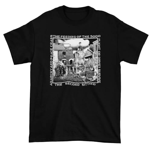 Crass Feeding The 5000 T-shirt - Punk Rock Anarkist, Svart, M