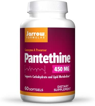Jarrow Formulas Pantethine 450 mg - Supports Heart & Cardiovascular Health, Carbohydrate & Lipid Metabolism - Coenzyme A (CoA) Precursor - Derivative of Vitamin B5-60 Servings (Packaging May Vary)
