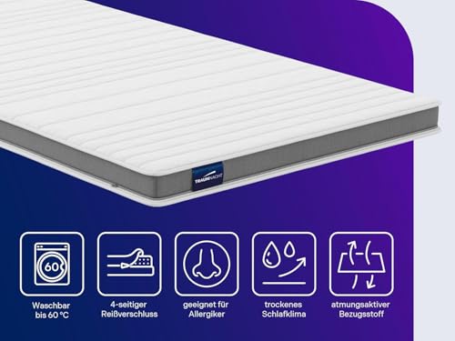 Gel-Topper 200×200 cm Traumnacht Split Topper aus Gelschaum