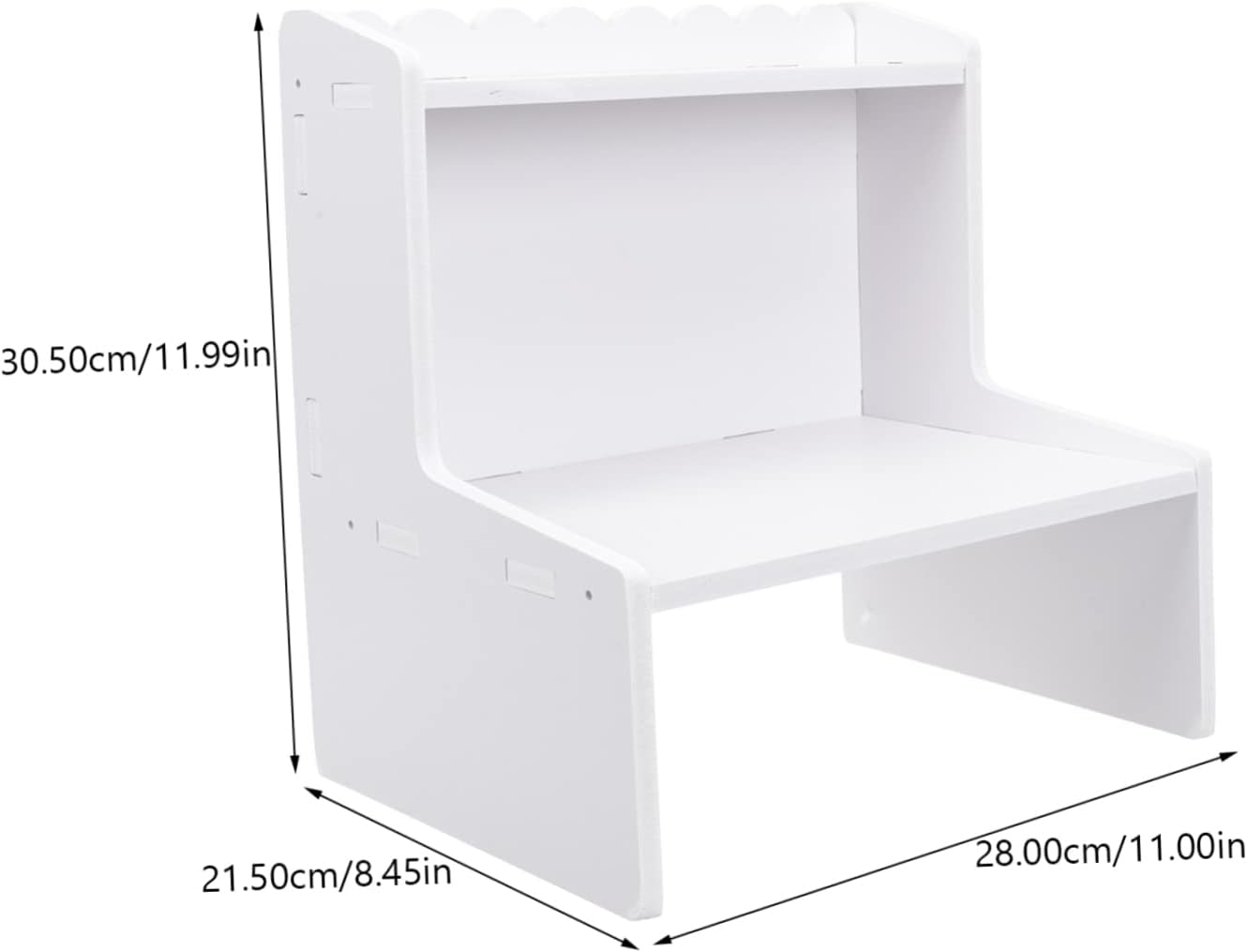 ARTIBETTER Wood Desktop Storage Rack for Cups and Tools, White image 3