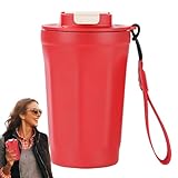 Taza De Café De Viaje: Taza De Acero Inoxidable Con Tapa De 350 Ml, Tazaa De Café Aislada Con Pico Pequeño | Botlla De Vacío A Prueba De Fugas Para El Hogar, Oficina, Picnic, Fitness, Viajes Al Aire L
