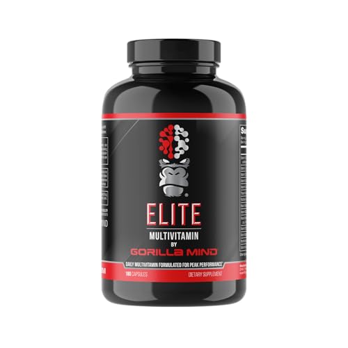 Gorilla Mind Elite Multi-Vitamin (180 Capsules) – Daily Multivitamin Formulated for Peak Performance | 27 Nutrients to Backfill Micronutrient Shortcomings