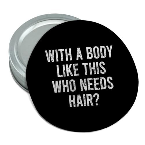 Graphics & More Who Needs Hair Round Rubber Non-Slip Jar Gripper Lid Opener