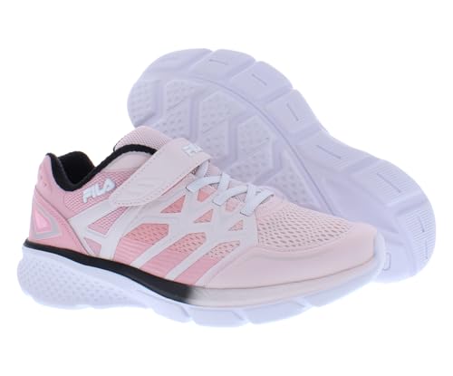 Fila Wanderun Strap Boys' (12-4) Running Shoe Red2