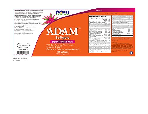Now Foods Adam Men's Multiple Vitamin, 180 Softgel (2 Pack) #TOP3