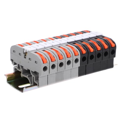 Kits de bloques de terminales de riel DIN Mobestech con conectores eléctricos AWG 1