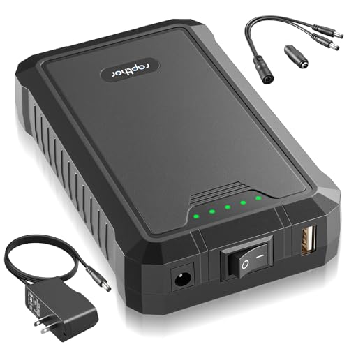 Upgraded Rechargeable 12V 6500mAh / 5V 13000mAh DC Output Battery Pack with 12.6V 2A Fast Charging Adapter for DIY Projects LED Lights Router CCTV Telescope Breast Pump & Heated Clothing