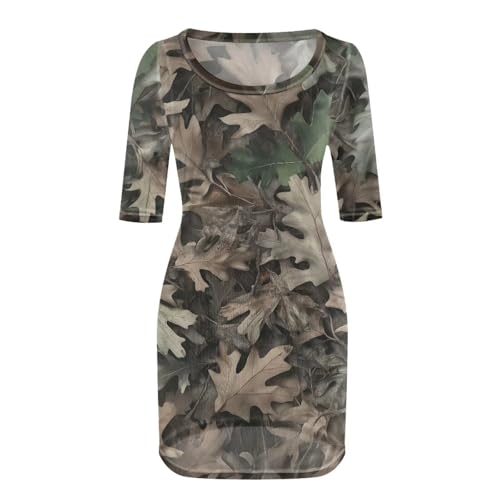 Robe d'été transparente et cache-maillot de bain imprimé camouflage femme