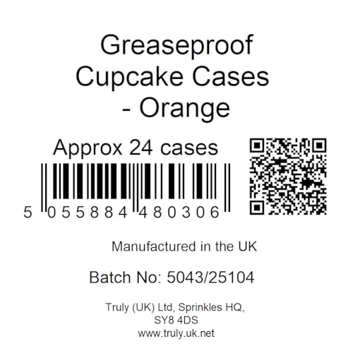 Scrumptious! 24PC Cupcake Cases - Orange - 65GSM 51mm x 38mm Greaseproof Paper Baking Cases - Great for Halloween Birthday and Anniversary Party Muffins Cakes and Bakes - Image 4