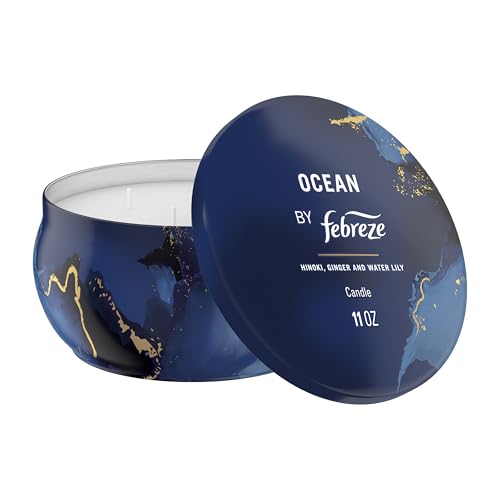 Image of Febreze Scented Candle, Ocean Scent, 11 oz 4 Wick Candle, Single Pack