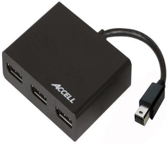 Multi Monitor Splitter - Mini DisplayPort to 3x DisplayPort MST Hub - Supports Up to 3 Independent Monitors - Compatible with Laptops and Desktops