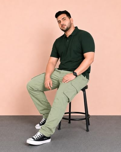 Image of INKKR Men Plus Size Cargo Pants || Plus Cargo Pants Cotton || 2XL-6XL