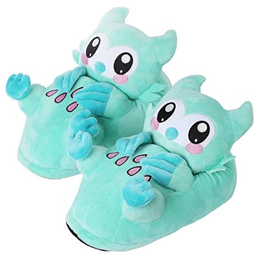 corimori Söta plyschtofflor (10 designer) uggla "minty" tofflor en storlek 25–33,5 unisex tofflor turkos