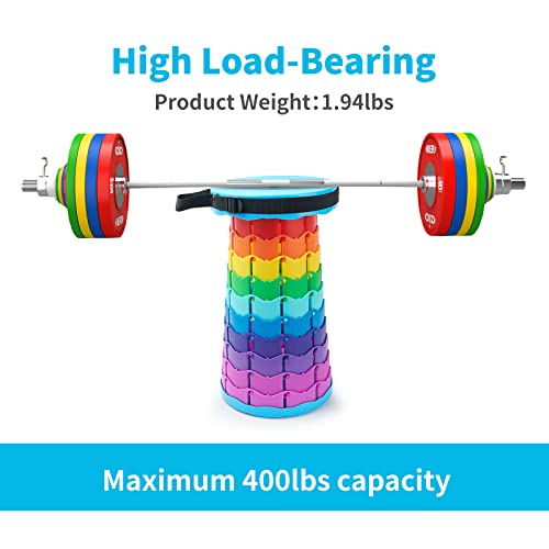 Upeor Camping Stool, Collapsible Stool With Adjustable Strap, Foldable Stool With Load Capacity 400Lbs,Telescoping Portable Stool For Outdoor Camping Fishing Hiking Travelling Garden Bbq Indoor #TOP5