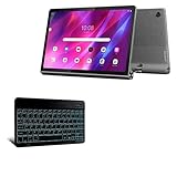 BoxWave Tastiera compatibile con Lenovo Yoga Tab 11 (ZA8W) - Tastiera Bluetooth SlimKeys - con retroilluminazione, tastiera portatile con comoda luce posteriore per Lenovo Yoga Tab 11 (ZA8W) - Nero