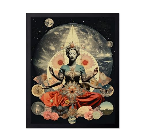 Monem Art Psychedelic Print - Meditation Poster - Flower Art