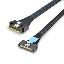 ipolex PCIe4.0 SlimSAS to MCIO Cable, SFF-8654 to SFF-TA-1016 8i Certified, Mini Cool Edge HD Connector, 85-ohm Enterprise Server Cable for Storage Array/Data Center, 0.750.8m2.462.62ft