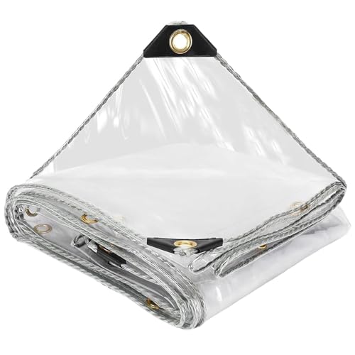 Lona transparente impermeable multiusos resistente a los rayos UV con cuerda y ojales 2