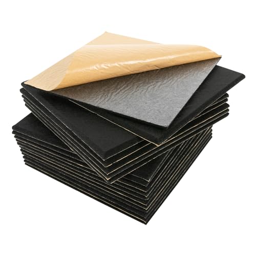 Panneaux acoustiques lot de 18 pour isolation phonique et décoration murale en noir