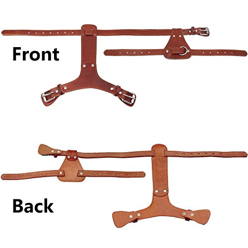 Beirui Genuine Leather Dog Harness - No Escape Harnesses For Small Medium Dogs Pet Training Walking - Easy Adjustable Sturdy Strap Harness (Chest For 19-25", Brown) #TOP6