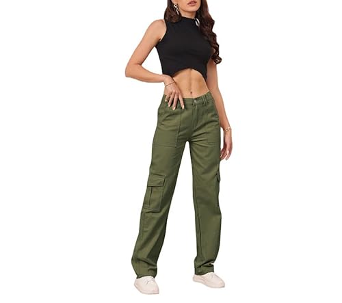 THWEI Cargo Pants for Women High Waisted Casual Pants Y2K