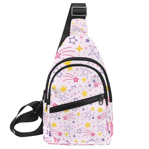 Sac à bandoulière brillant jaune et rose, sac à dos d'épaule multicolore pour voyage