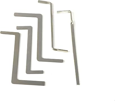 QiDAi Lock Picking Tension Tool Pick Wrench Kit,Stainless Steel Pry Bar Tool for Locksmith,Lockpick Hobbies 5pcs