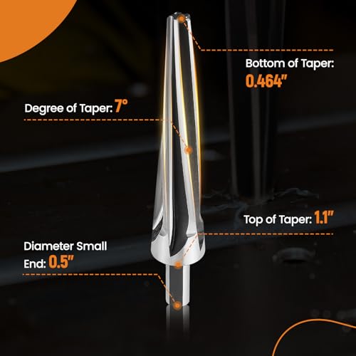 maXpeedingros 7 Degree Tapered Ball Joint Reamer Tie Rod Reamer for 1-1/2