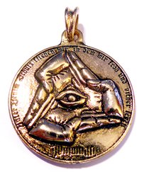 Moneda Illuminati de oro de 24 quilates con diseño germanico conmemorativo de 40 mm