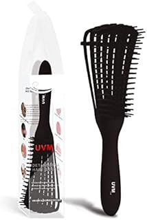 Detangling Brush for all types hair, Detangler Brush for Curly Hair Afro 3 4abc Detangle Wet and Dry Hair No Pain (Black)