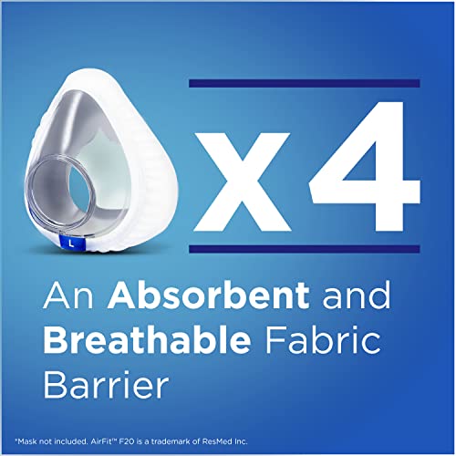 resplabs CPAP Mask Liners - Full Face CPAP Masks sleepliners, AirFit F20 Style Liner, Large - 4 Pack - Thumbnail 4