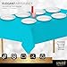 Amcrate Rectangular Plastic Light Blue Reusable Tablecloth Cover - Ideal for Weddings, Party’s, Birthdays, Dinners, Lunch’s, Or for Any Tableware Use, (54