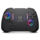 NYXI Hyperion Meteor Light Wireless Joy-pad with 8 Color LED for Switch/Switch OLED, Hyperion switch controller with RGB Lights, Programmable, 6-Axis Gyro, Turbo & Vibration