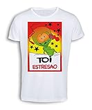 MERCHANDMANIA Camiseta Tacto ALGODÓN A3 TOI estresao Estresado estampas coleccionables Cotton Touch Tshirt.