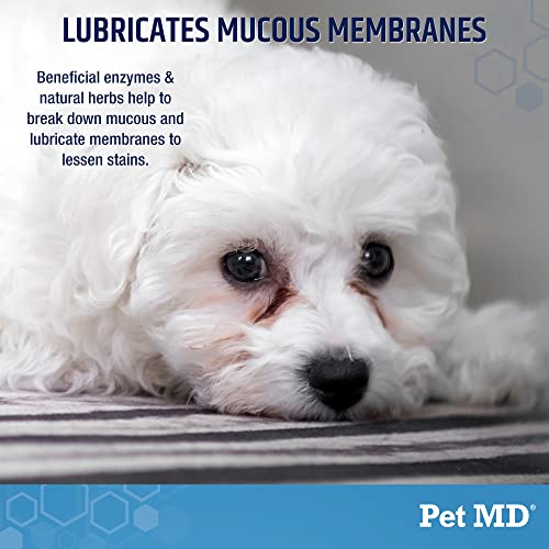Pet Md Tear Stain Remover For Dogs & Cats - Antioxidant Eye Care Supplement With Lutein, Cranberry, & Omega 3 & 6 - Cat & Dog Tear Stain Remover Chews For White & Light Fur - 60 Ct #TOP2
