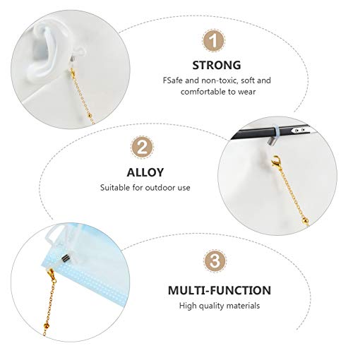 EXCEART 4Pcs Óculos Cadeia Titular Cinta Frisado Liga Óculos De Sol Eyewear Retentor Anti- Slip Titu