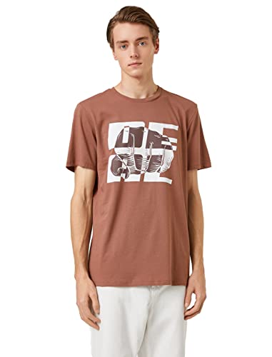 T-shirt slogan imprimé Koton col rond manches courtes au design graphique masculin