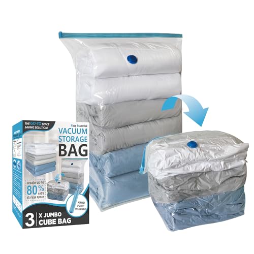 Jumbo Cube Vacuum Storage Bags for Bedding and Clothing