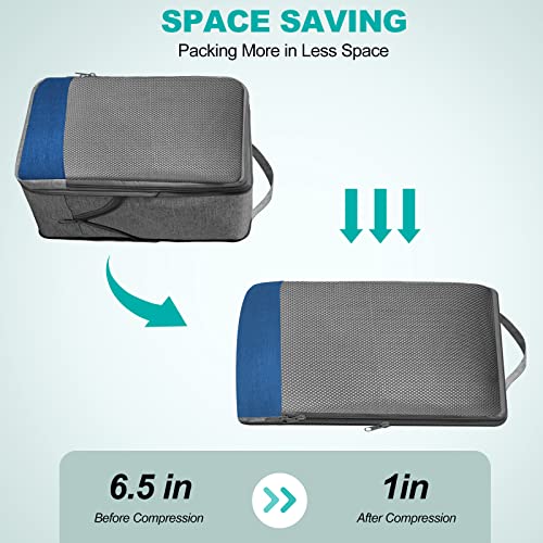 Packing Cubes For Carry On Suitcases, Waterproof Compression Packing Cubes For Travel, Multicolored Travel Bags Organizer For Luggage With Shoe Bag, Laundry Bag & Cosmetic Bag For Men & Women 7 Set #TOP2