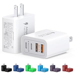 40W USB C Charger Block, 2-Pack 4-Port Type C Fast Charging Brick Dual PD&QC Wall Plug Adapter Compatible for iPhone13/14/15/16/17 Pro/Pro Max/iPad, Airpods, iwatch, Samsung Galaxy