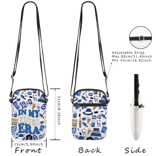 WCGXKO Crossbody Bag Sorority Gift Royal Blue and White Fi-ner Sisterhood Sorority Gift2