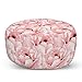 ABAKUHAUS Aquarell Hocker, Weinlese-Blumen-Blüte, dekorative weiche Fußstütze und Reißverschlusshülle osmanisches Wohn-und Schlafzimmer, Blassrosa