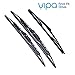 Price comparison product image Picanto Hatchback (2004 to 2011) Wiper Blade Complete Set X3 Front Rear - M.O.T. Test Compliant