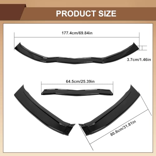 Front Bumper Lip Splitter for Chevrolet Corvette Convertible/Coupe 2014-19 by AKMAN - Used condition - Image 4