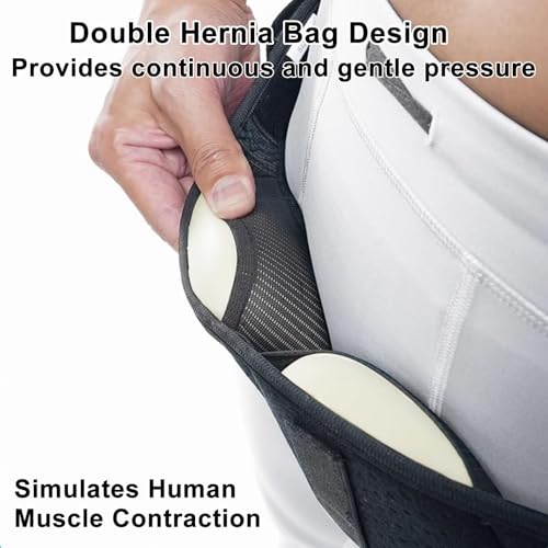 Faja para hernia ajustable con pads de compresión miniatura 4