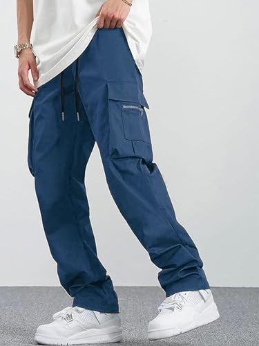 Image of DEEMOON Men's Cargo Pants Outdoor Hiking Multi-Pocket Utility Long Trousers | Men's Cargo